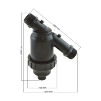 YEV Kunststoff-Filter AG x AG Modell "E" 1 1/2" Scheiben-Filter 120 Mesh