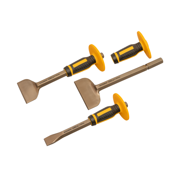 Meissel mit Antirutsch-Schutzvorrichtung Set - 3 Teile