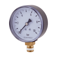 Druckmesser - Manometer Ø 50 MM Radial 1/4" AG - Selbstdichtend mit PTFE-Dichtring 0-10 Bar